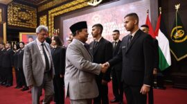 Menteri Pertahanan Prabowo Subianto menghadiri acara 