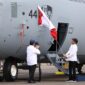 Presiden Joko Widodo dan Menteri Pertahanan RI Prabowo Subianto menghadiri acara Penyerahan Pesawat C-130J-30 Super Hercules di Lanud Halim Perdana Kusuma. (Dok. Tim Media Prabowo Subianto)

