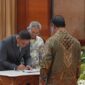 Sudaryono dalam kegiatan pisah sambut Wakil Menteri Pertanian Harvick Hasnul Qolbi kepada Sudaryono di Auditorium Utama Kementan, Jumat, 19 Juli 2024. (Facebook.com @Sudaryono)