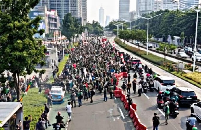 Potret aksi unjuk rasa.